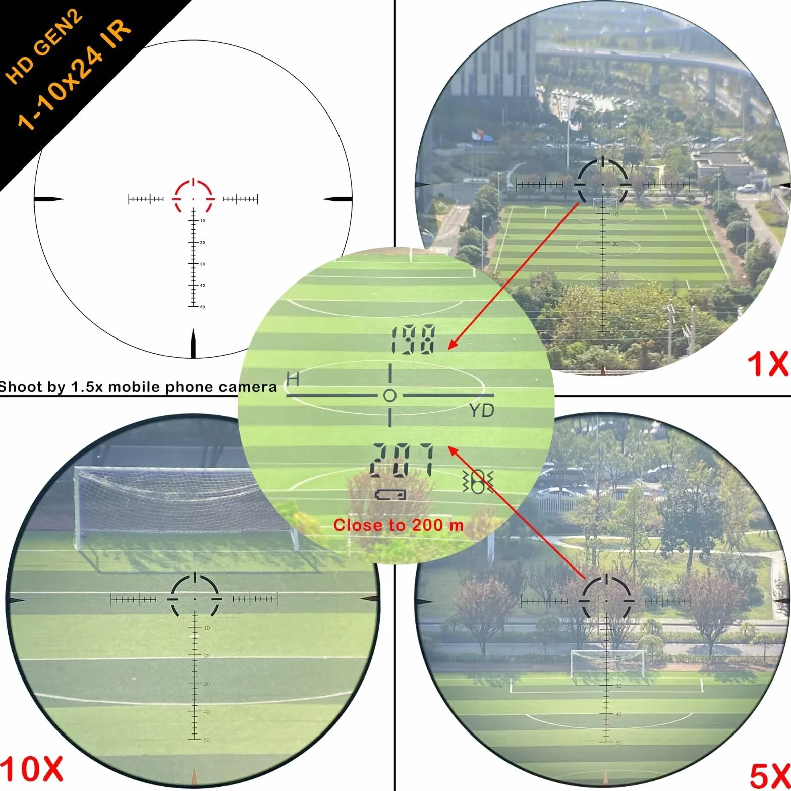 WestHunter Optics HD GEN2 1-10x24 IR LPVO luneta celownicza 30mm SFP z oświetlonym krzyżem 1/4 MOA