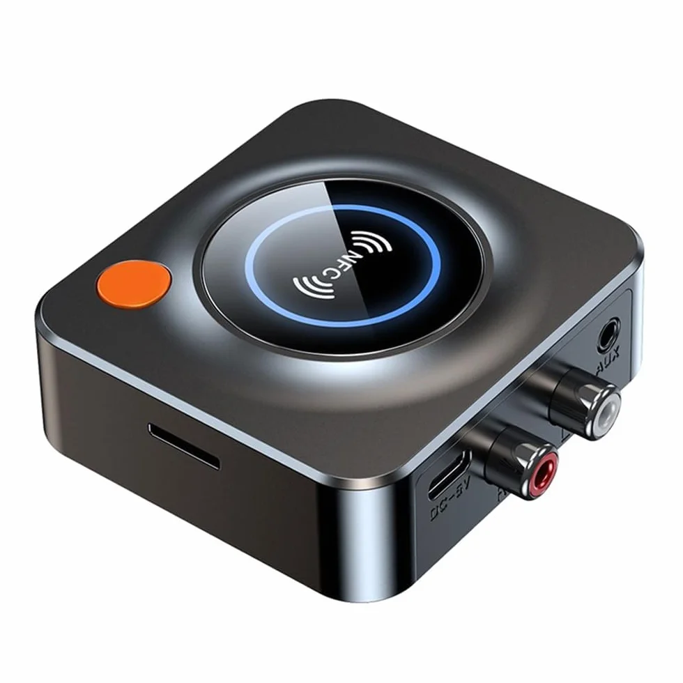 eppfun Ricevitore Bluetooth 5.3 HiFi Adattatore Audio RCA AUX Jack 3.5mm per Stereo Casa