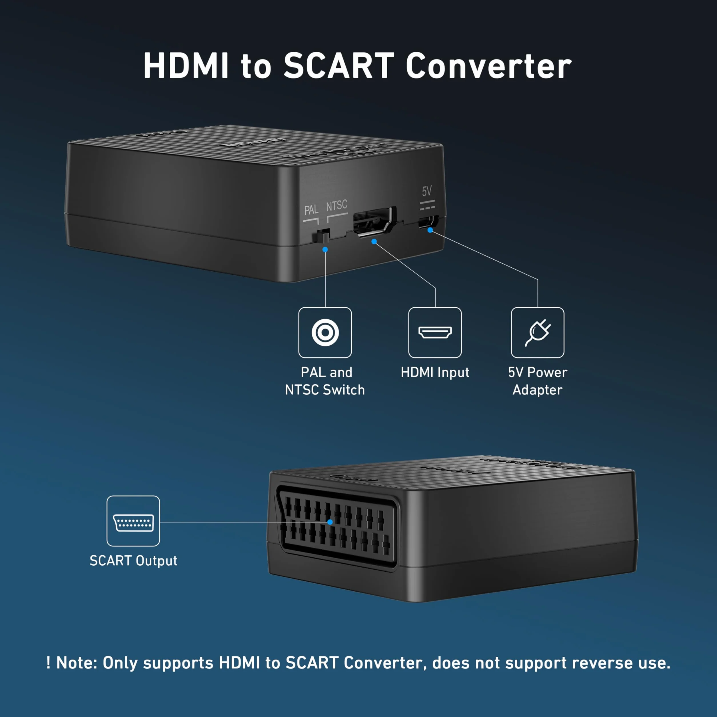 BENFEI adattatore HDMI-SCART convertitore HDMI 1080p compatibile PAL/NTSC