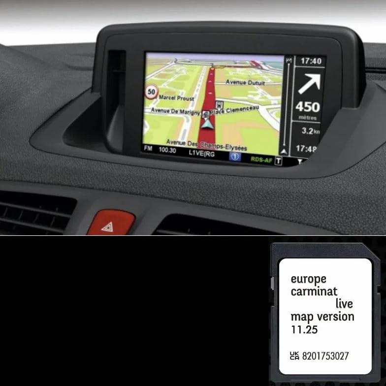 Scheda SD Navigazione GPS Europa 2024-11.25 Mappatura SDHC Renault TomTom Live Compatibile 2011-2014