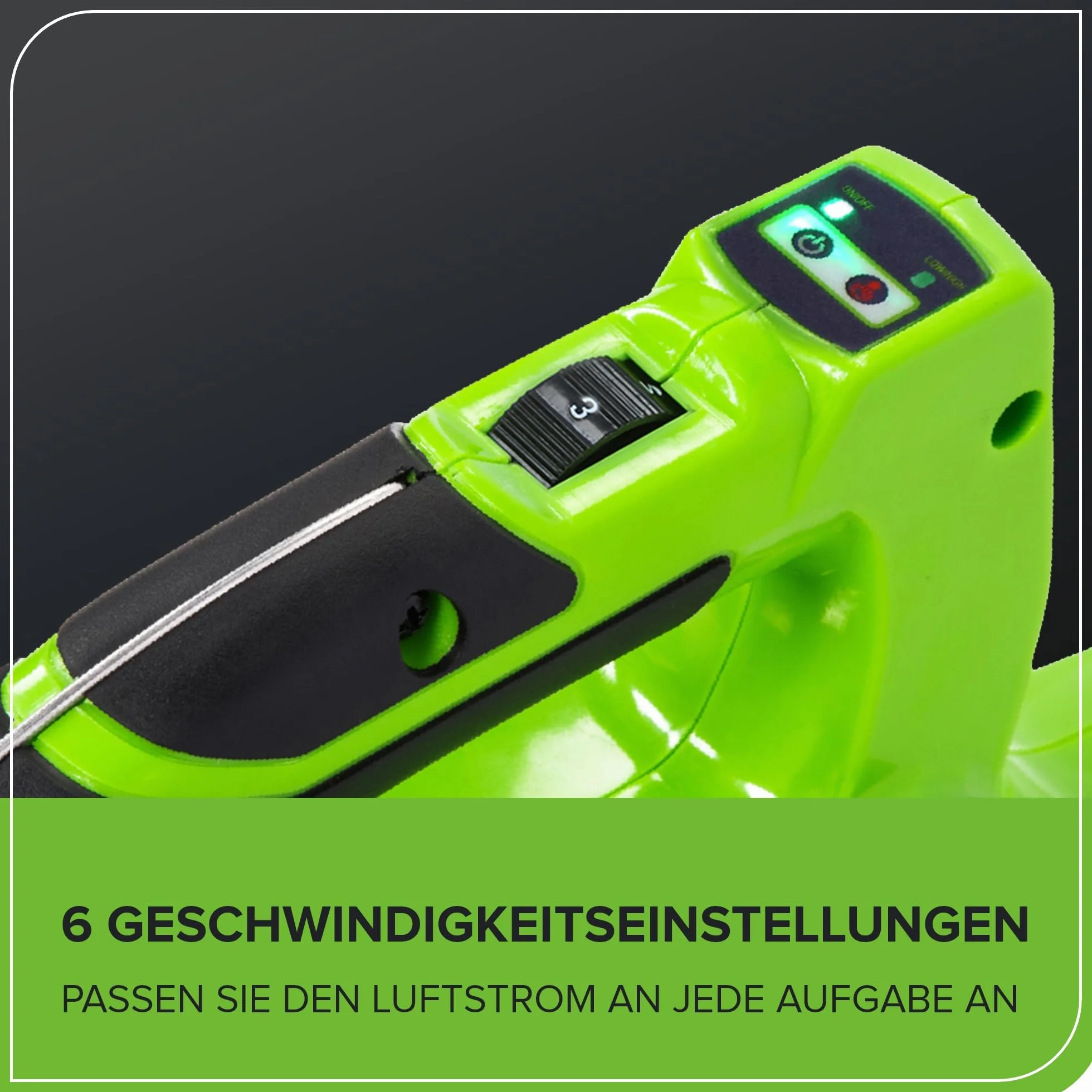 Greenworks 48V(24V x 2) Aspirafoglie Soffiatore a Batteria con Tracolla, Motore Brushless, 322km/h, 9m³/min, Sacco di Raccolta 45L, 2 4Ah Batterie, e Caricabatterie, Garanzia 3 Anni GD24X2BVK4X