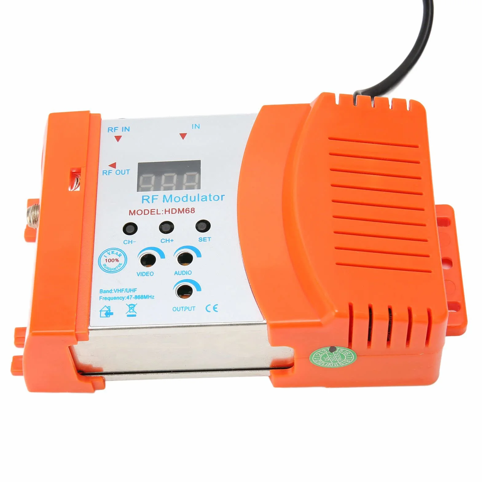 Modulatore RF Digitale HDM68 Convertitore AV a RF PAL NTSC VHF UHF HD per Ricevitore Satellitare Videocamera