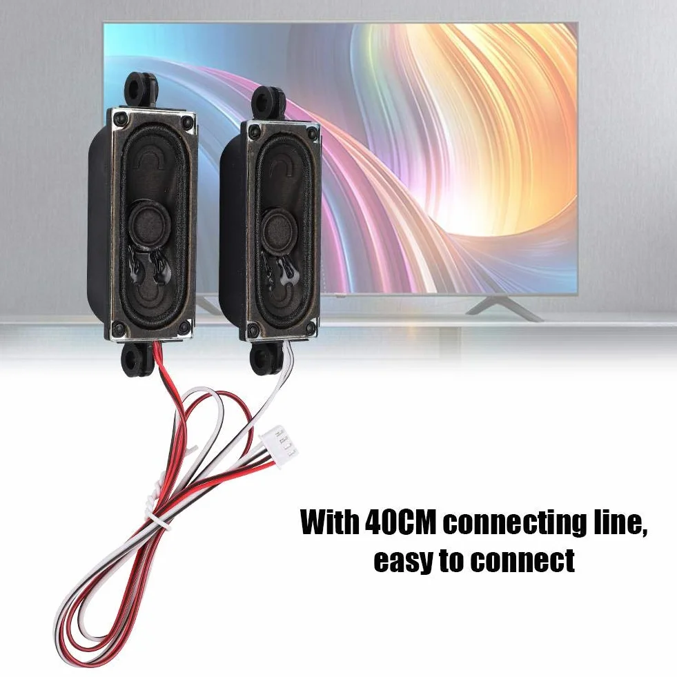 Altoparlante TV ABS Nero 2 Pezzi 4 Ohm 5W 70x30x16mm 450Hz-20KHz