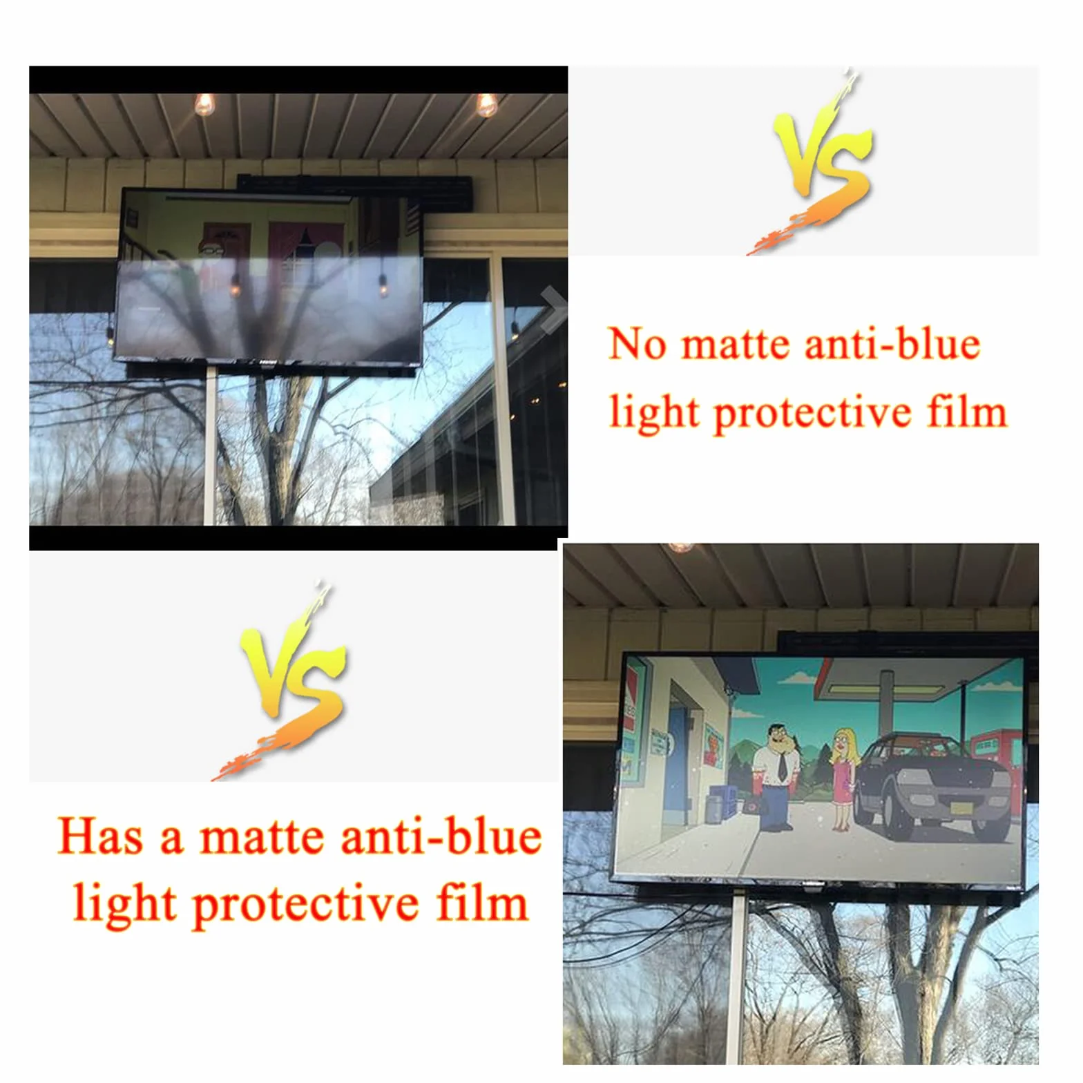Pellicola Proteggi Schermo TV 39-40 Pollici Antiriflesso Allevia, Filtro Anti Glare Opaco 42in 930x525 mm