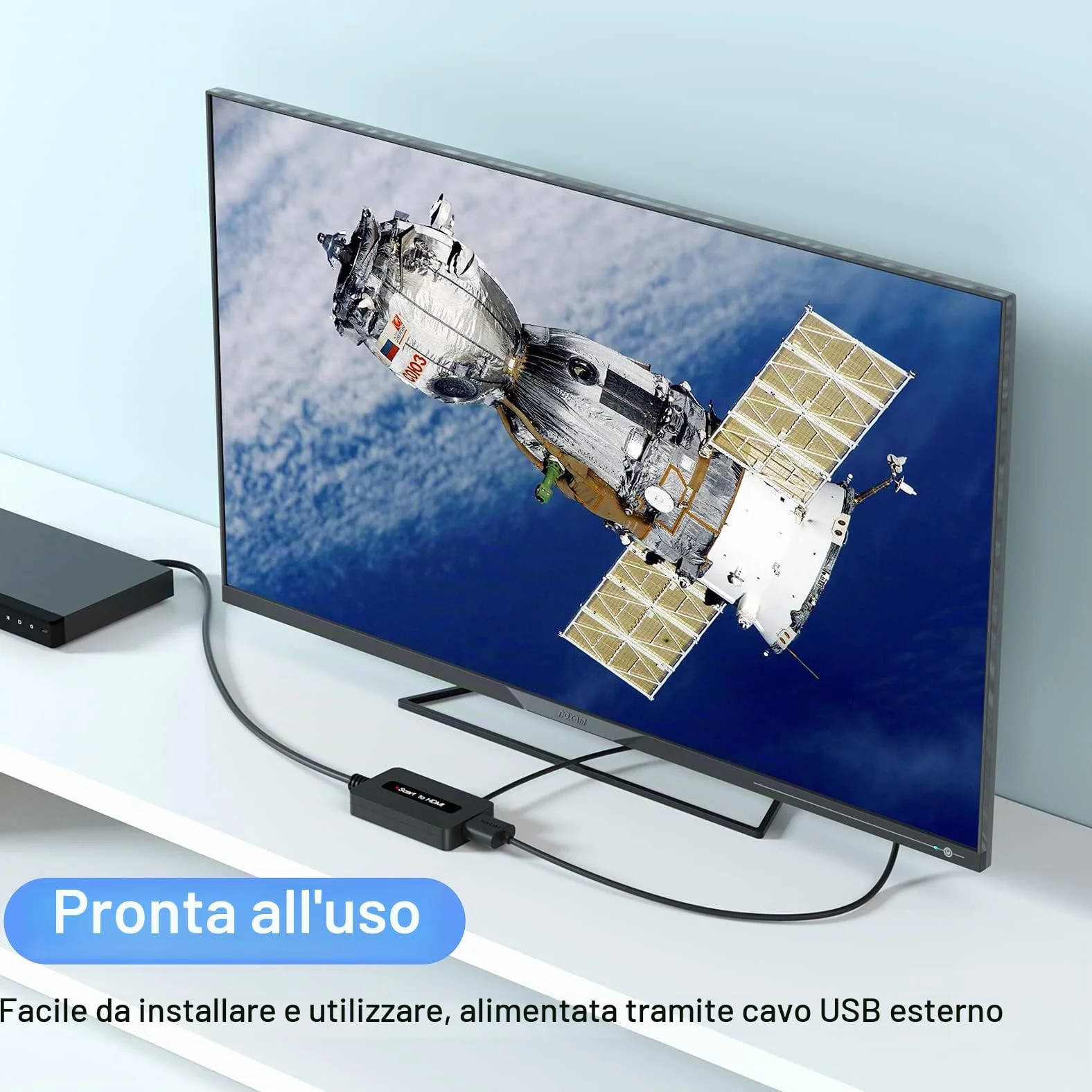 Convertitore da Scart a HDMI, Adattatore Maschio Scart HDMI Supporta Switch Uscita Full HD 1080P