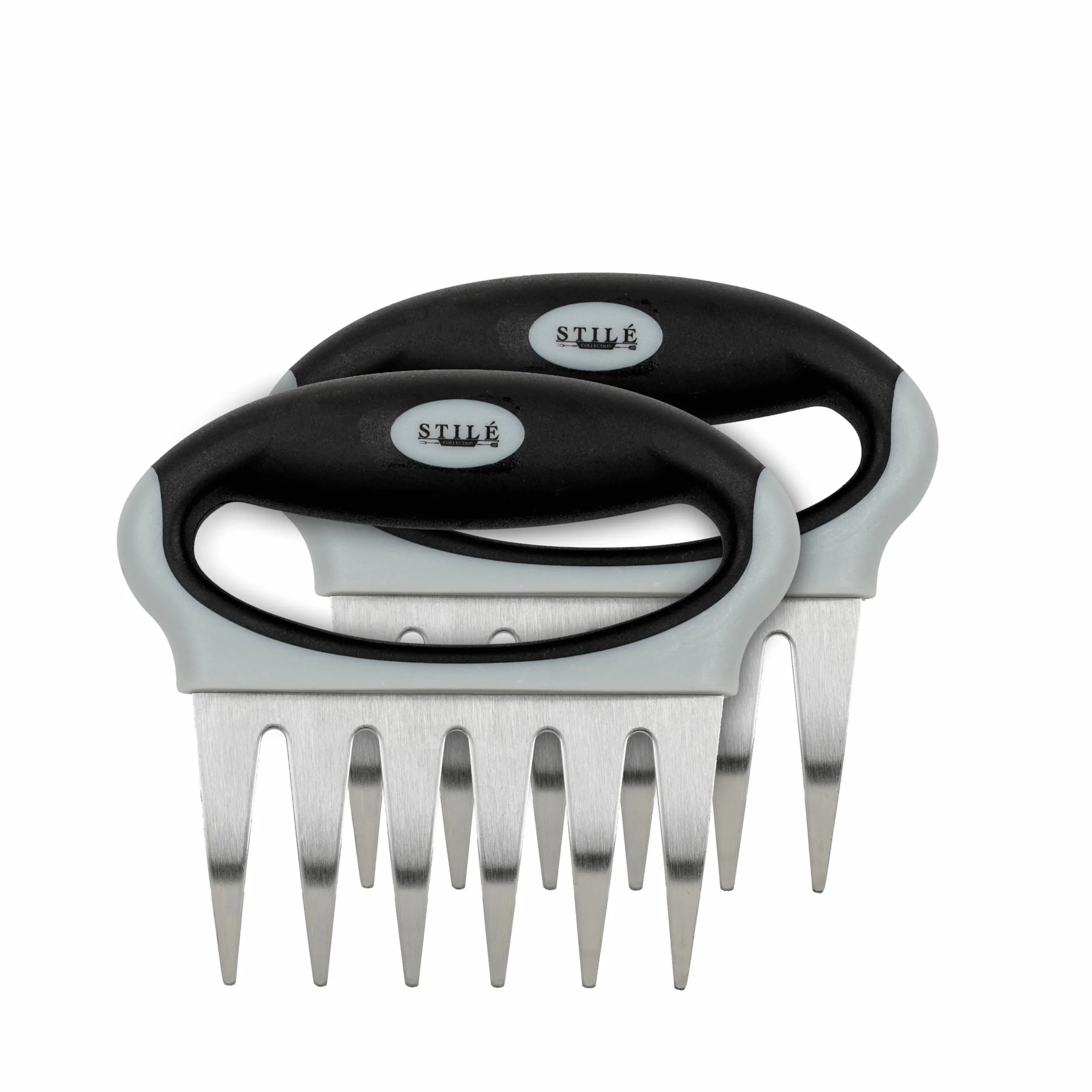 Artigli da Carne BBQ in Acciaio Inox 430 Set 2 Pezzi Meat Claws per Pulled Pork, Pollo e Arrosti con Impugnatura Ergonomica Antiscivolo, Utensili BBQ Professionali