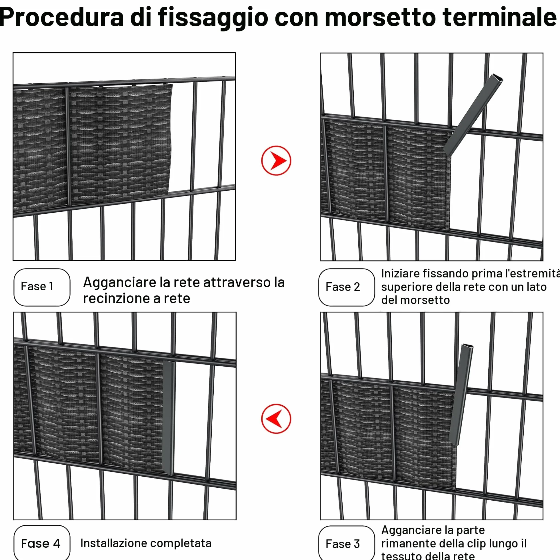 LZQ Strisce frangivista in PVC, extra spesse, opache, a doppia asta, con 20 clip di fissaggio per recinzione da giardino, balcone (35 m x 19 cm, motivo rattan)
