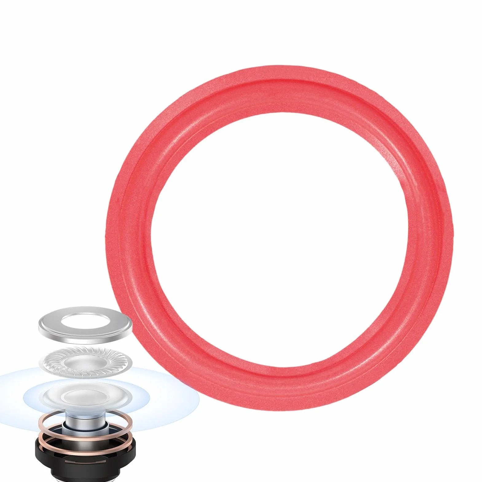 Bordo in schiuma per altoparlanti 4/5/6,5/8/10/12" nero montaggio a filo controllo touch driver da 12 pollici
