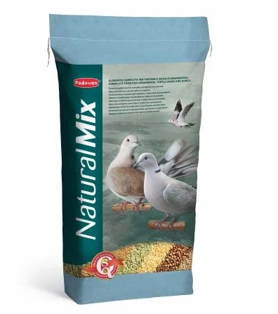 Mangime Completo per Tortore e Quaglie Ornamentali Padovan Naturalmix 25 kg