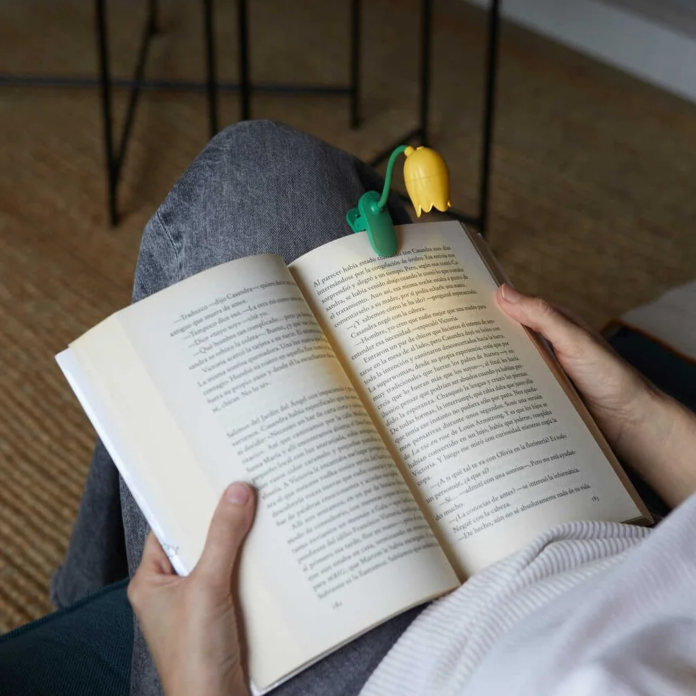 Balvi Lampada Lettura Tulip Giallo con Clip