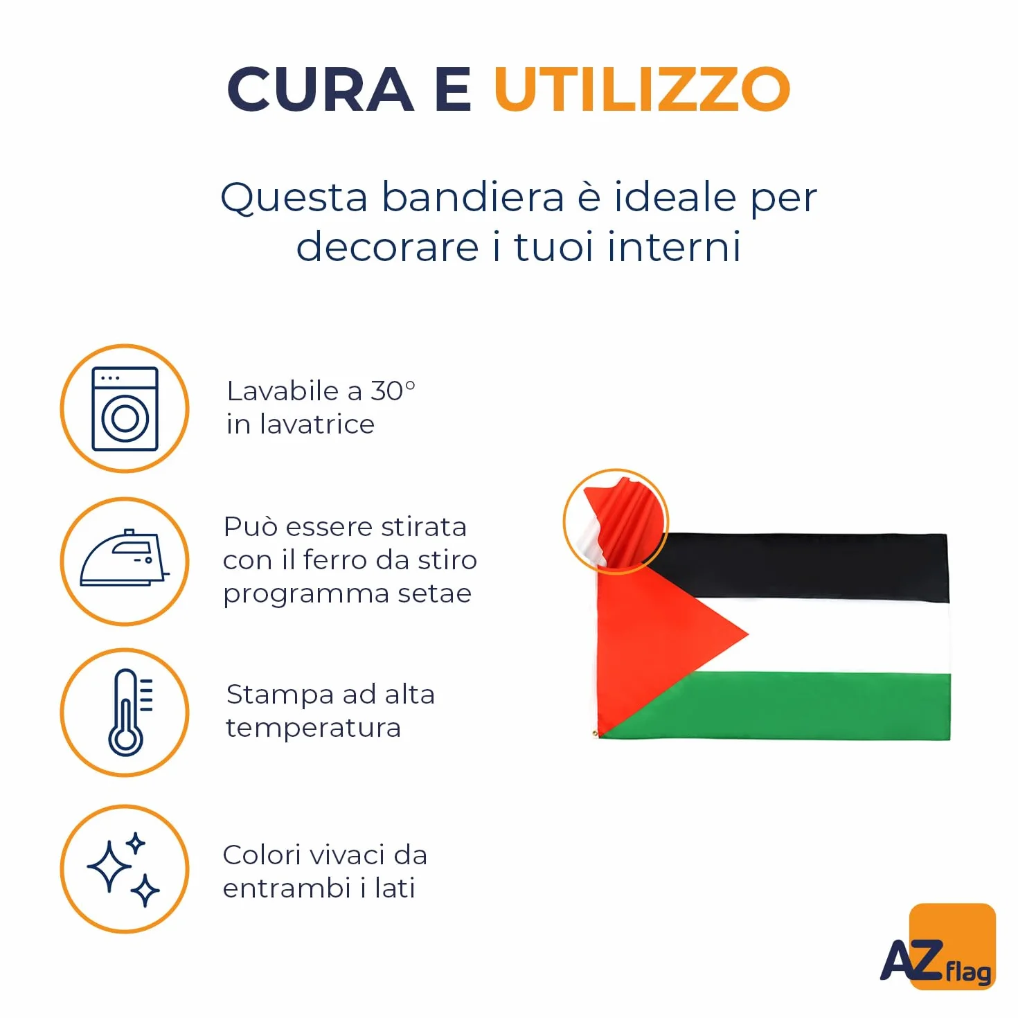 AZ FLAG Bandiera Palestina 150x90cm Poliestere Leggero