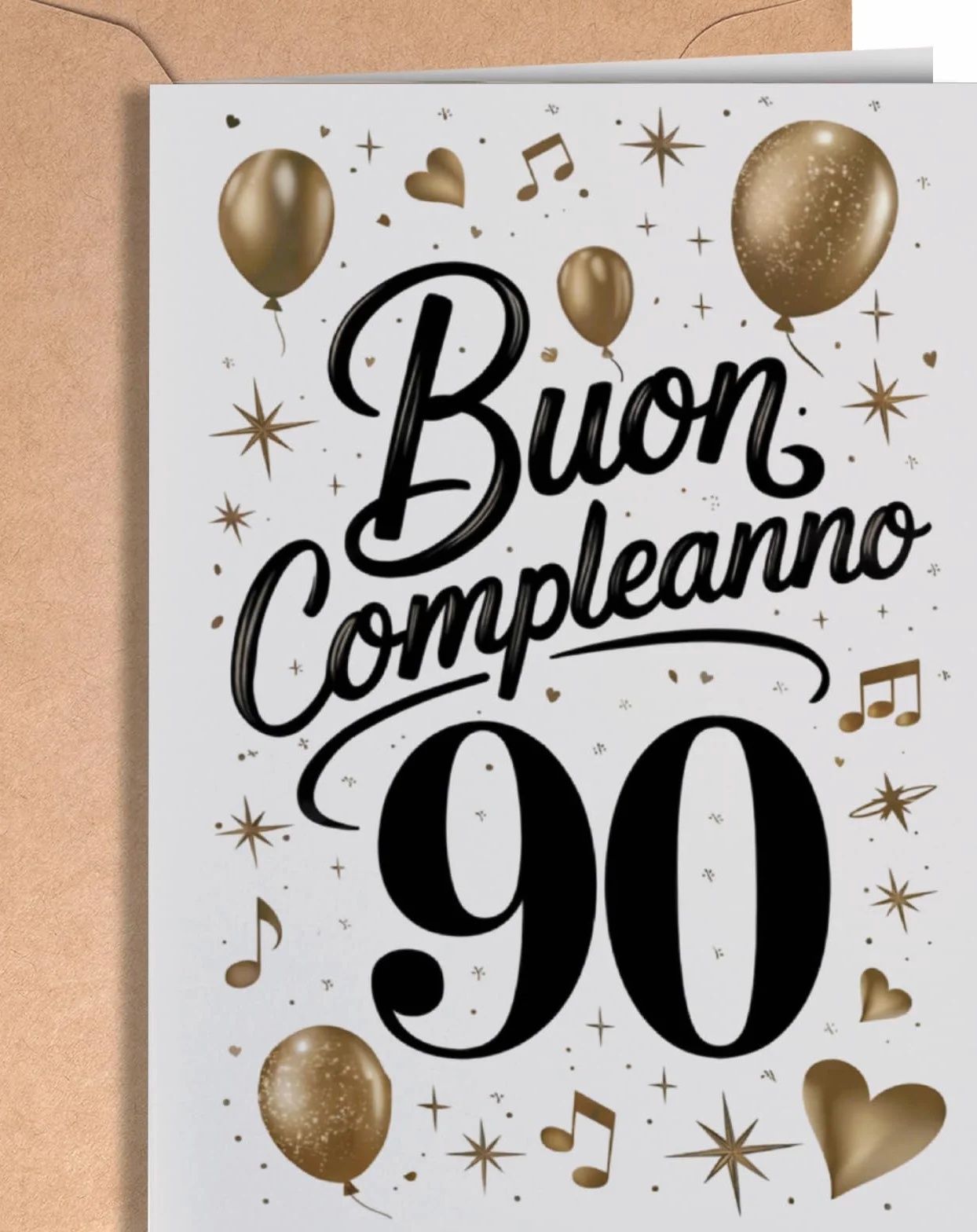 Biglietto Auguri 90 Anni Uomo Donna - Regalo Compleanno Divertente Per Mamma Papà Nonno Nonna - EU 127