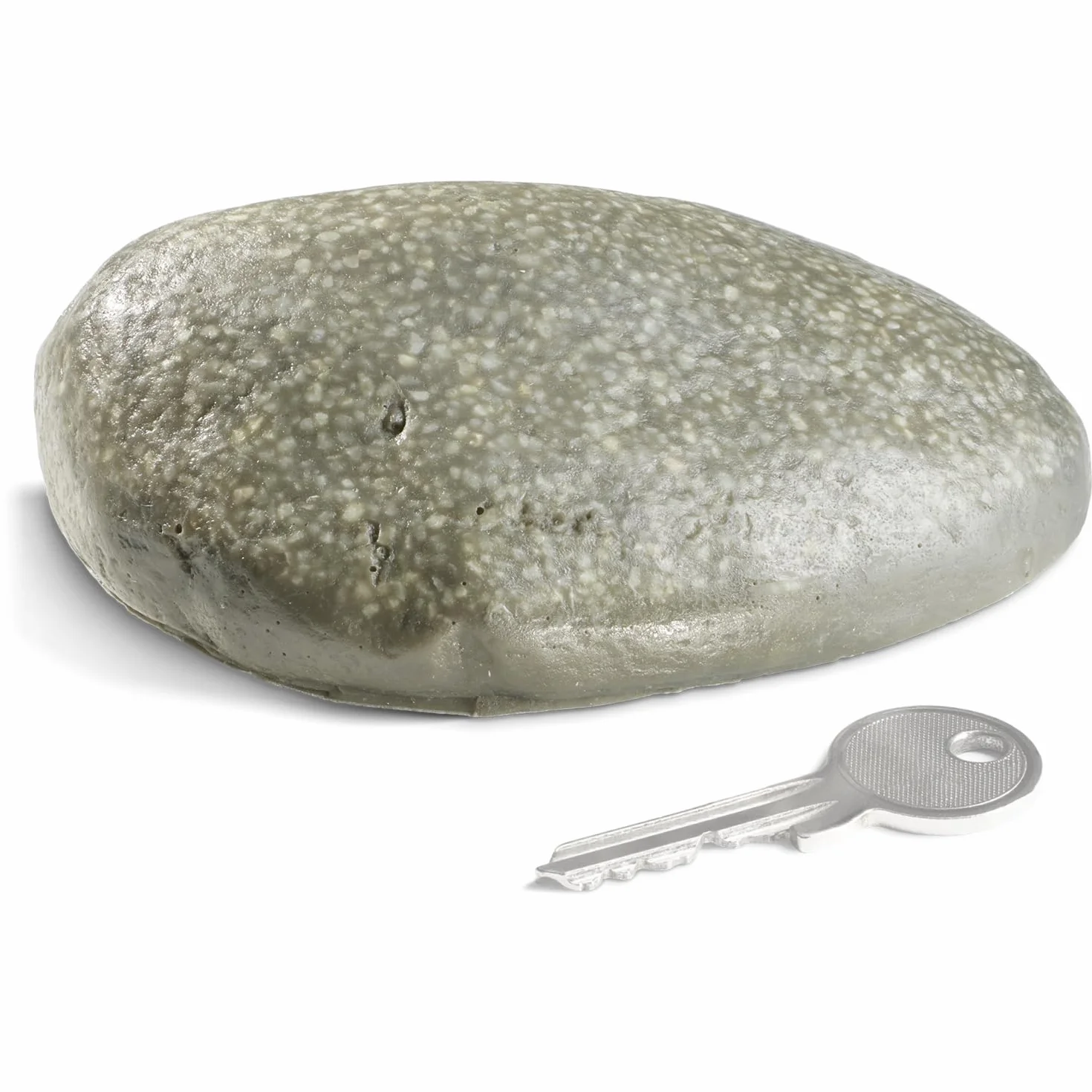COM-FOUR® Finta Pietra Chiave Pebblestone con Scomparto Segreto per Geocaching - Nascondiglio Chiave in Aspetto Pietra