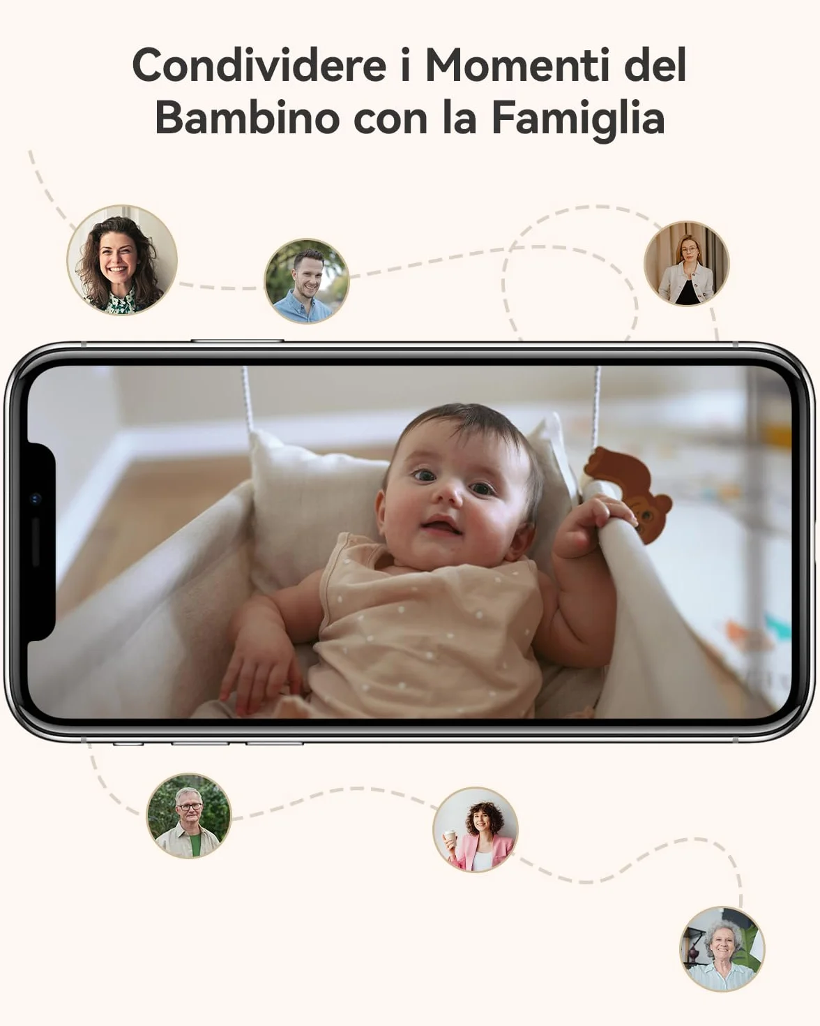 Imou 3MP Telecamera Wi-Fi Interno 2K Videocamera di Sorveglianza Tracciamento Movimento Rilevamento Umano Audio Bidirezionale 2,4GHz