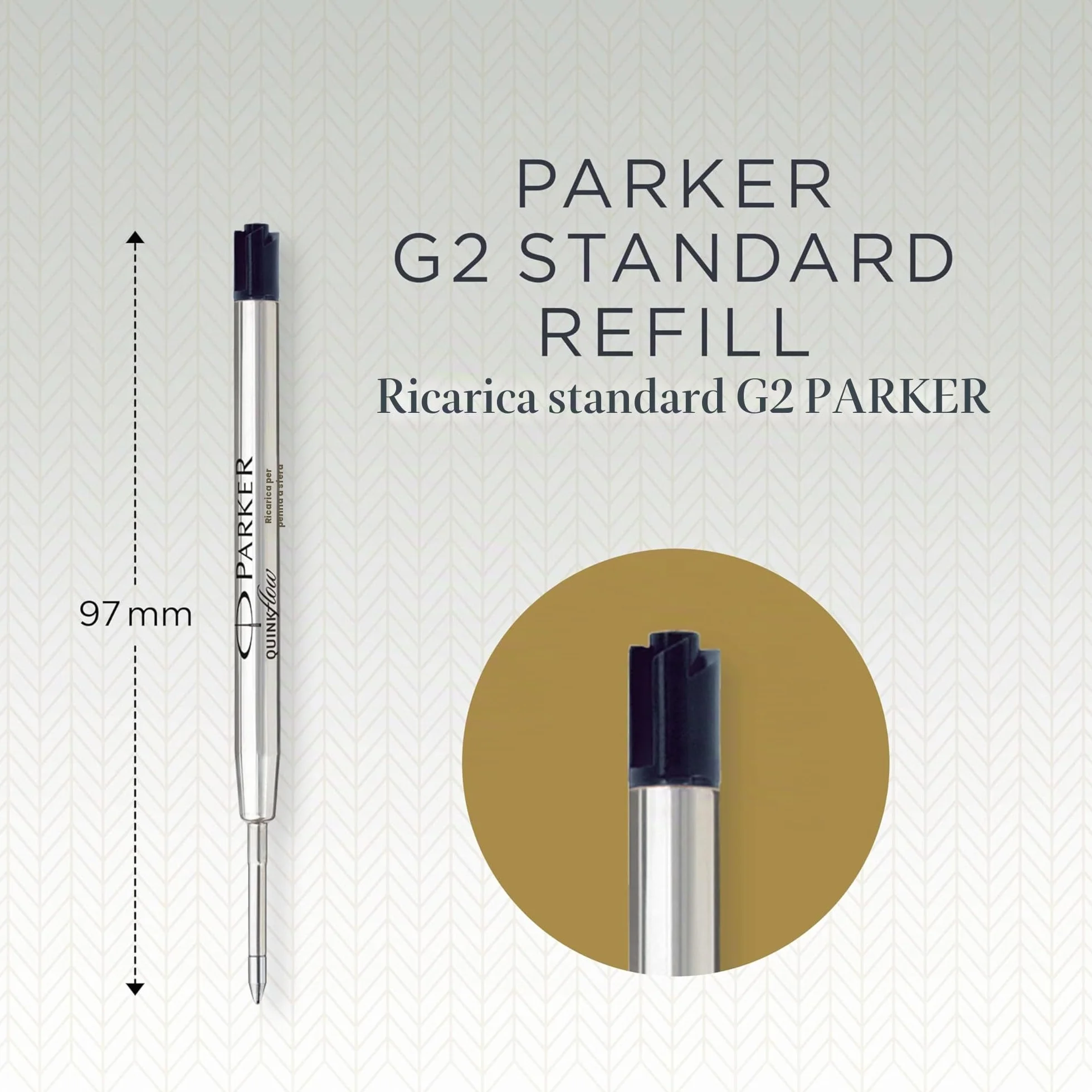 Parker QUINKflow ricariche inchiostro penna a sfera punta media nero 3 pezzi