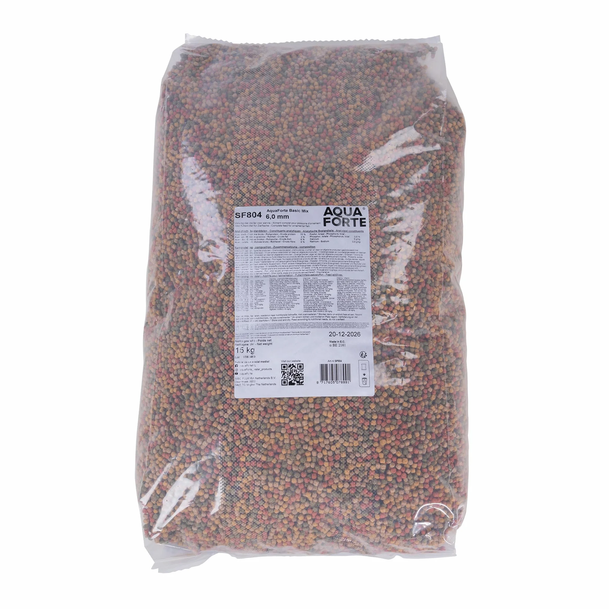 AQUAFORTE – Base Pesce mangime, 15 kg Medium Pellet, 6 mm