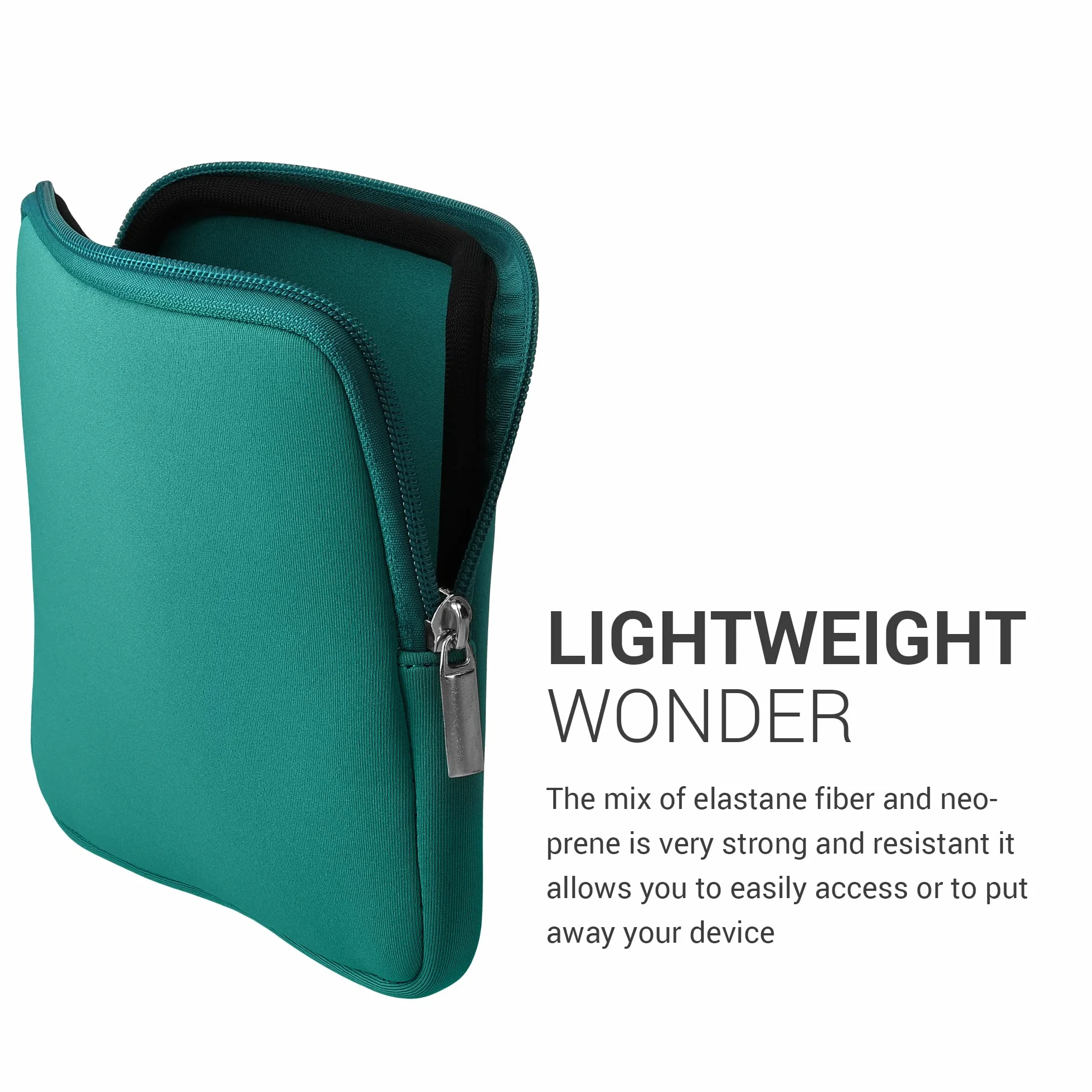 kwmobile Custodia Universale per eReader in Neoprene 17,5 x 14,7 x 1 cm con Chiusura a Zip