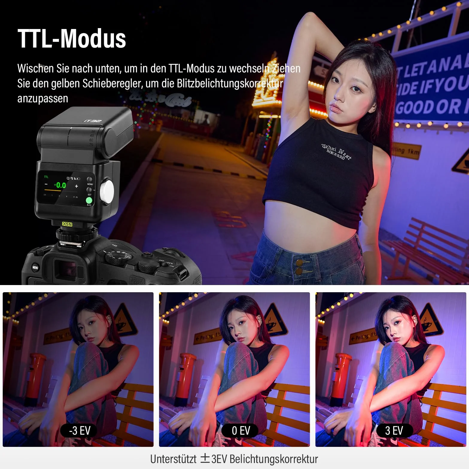 Godox IT32 TTL Mini Flash for Canon Camera GN18 HSS 2.4GHz X System LED Light Diffuser