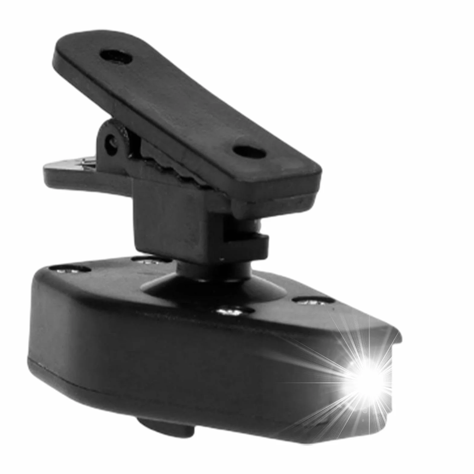 Lampada a clip per occhiali LED regolabile luce da lettura torcia elettrica campeggio corsa