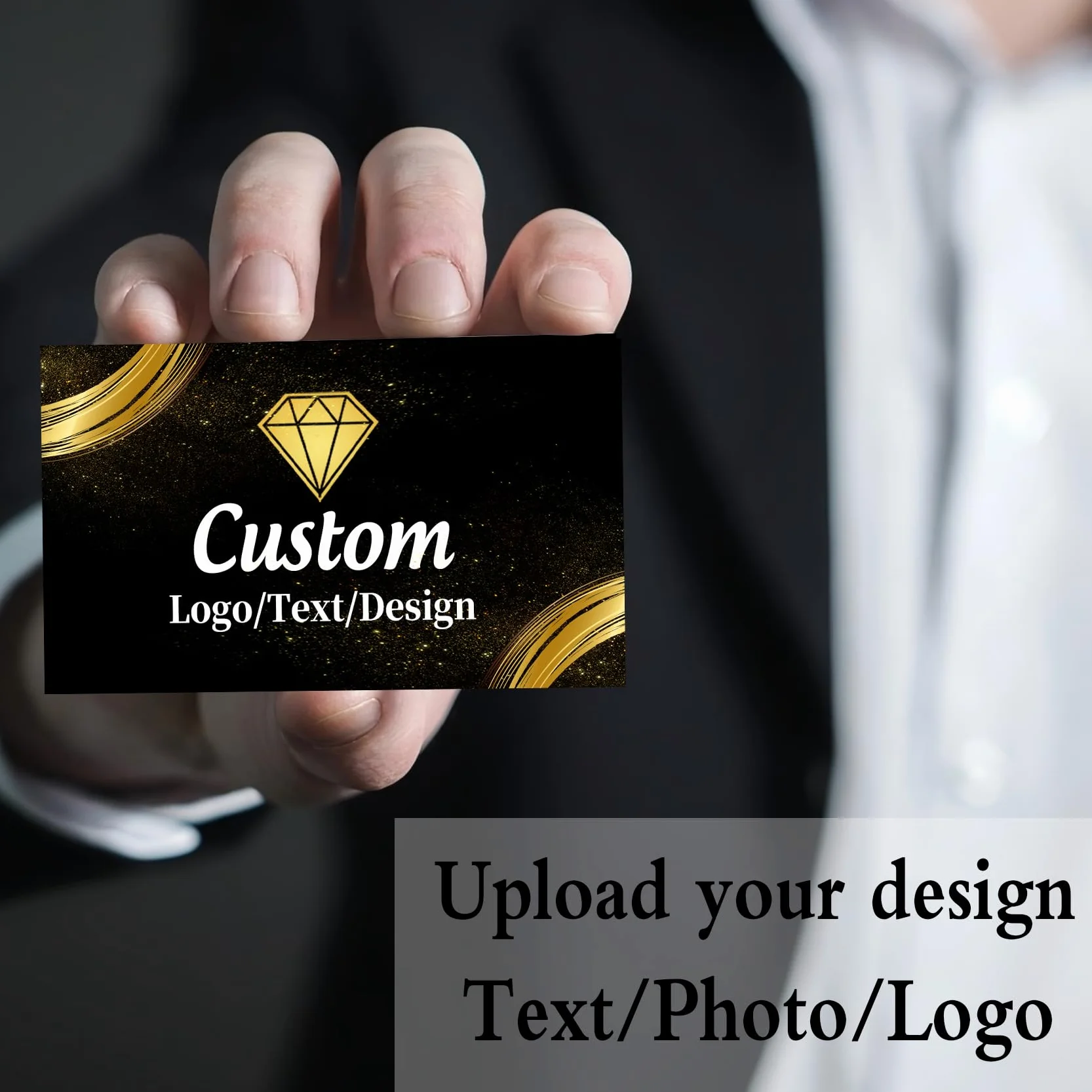 Biglietti da Visita Personalizzati Impermeabili 90x54mm Fronte Retro con Logo/Foto/Testo