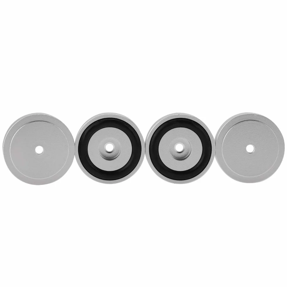Piedini per amplificatori in lega di alluminio 40 x 10 mm universali argento