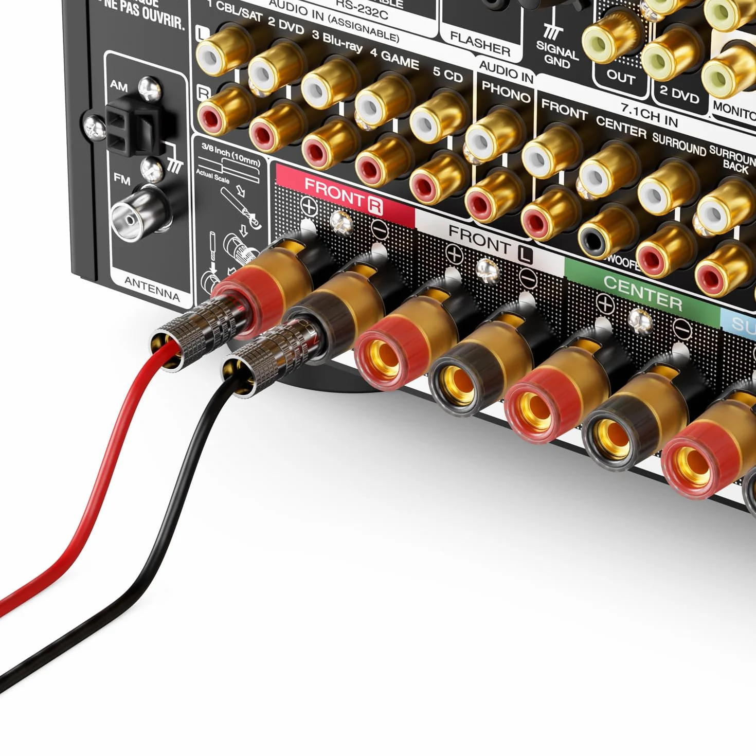 deleyCON 8 Pezzi Connettori a Banana Set Placcato Oro Avvitabile per Cavo Altoparlanti 0,75-4,5 mm HiFi Audio Home Theater Grigio