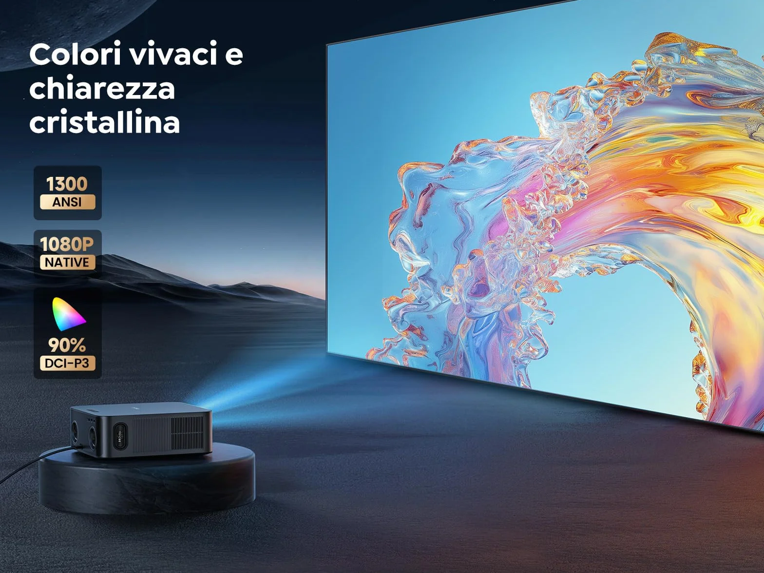 TOPTRO X9 Proiettore 4k 1500 ANSI Dolby Audio Wifi 6 Bluetooth Autofocus