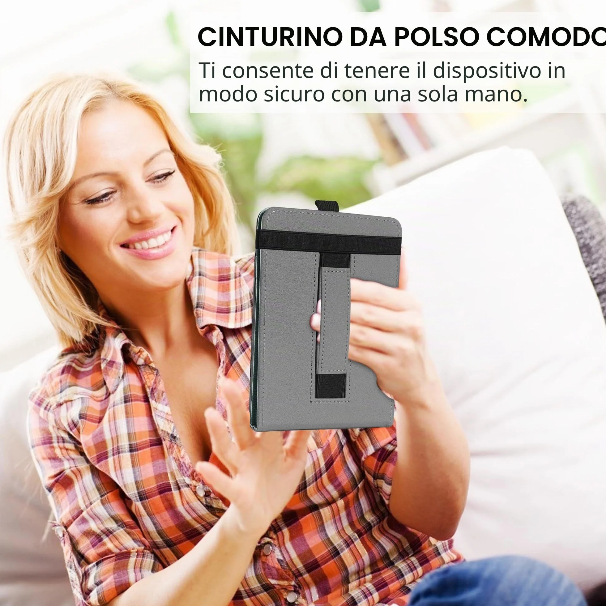 VOVIPO Custodia universale per 6 6.8 7 pollici Kindle Paperwhite/Colorsoft eReaders, Stand Cover con cinturino compatibile con Kindle/Kobo/Tolino/Pocketbook/Sony - Menta