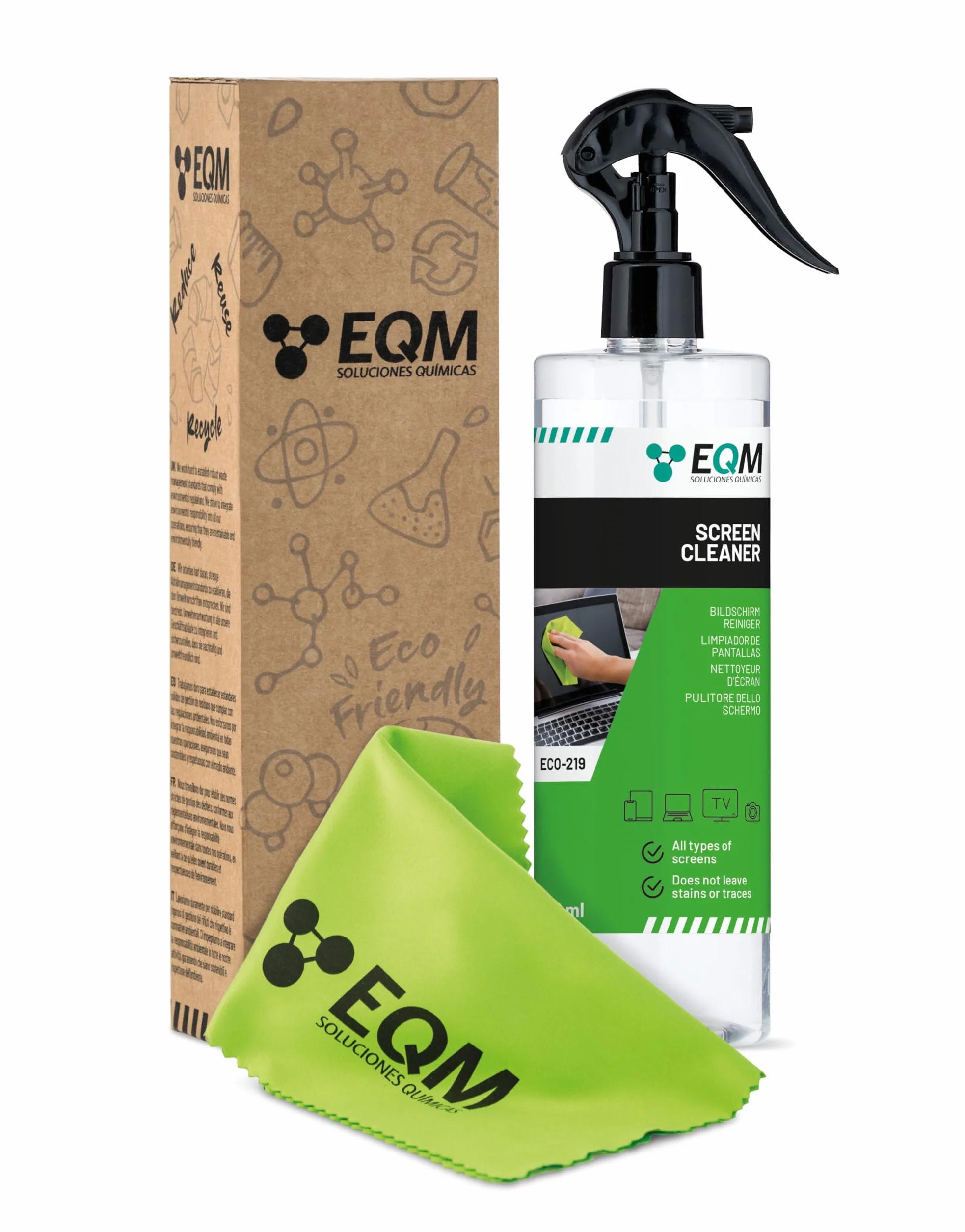 Pulizia dello Schermo 500 ML EQM ECO-219 Panno in Microfibra per Display Tablet Cellulare Laptop