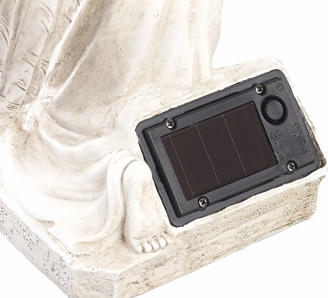 Lunartec Statue da Giardino - Angelo: Figura di Angelo Custode LED Solare, per Interni ed Esterni, 24,5 cm, IP44 (LED per Esterni, Tomba, Tomba)