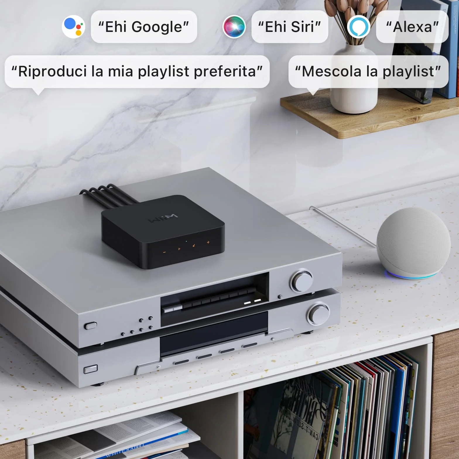 WiiM Pro AirPlay 2 Ricevitore Bluetooth WiFi Multiroom Streamer Audio Hi-Res