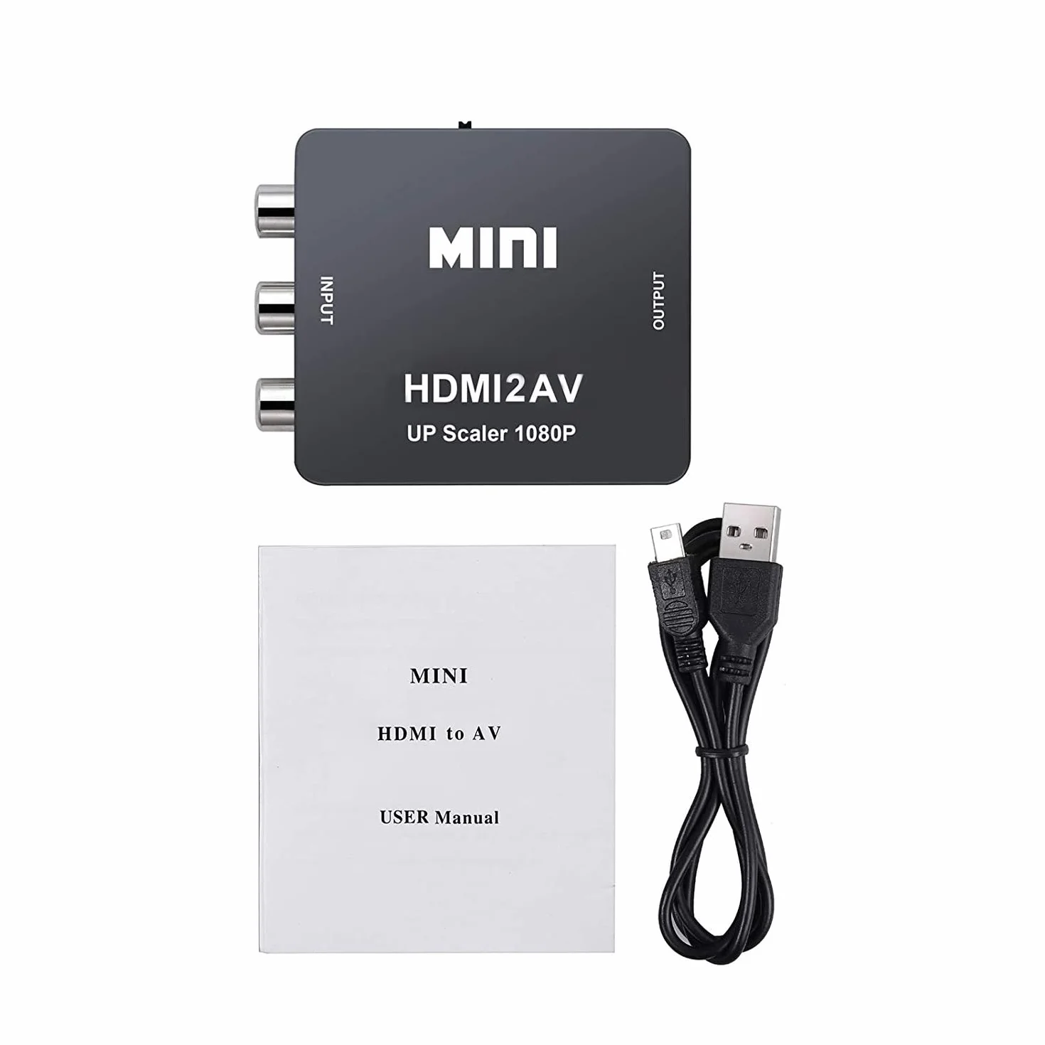 Convertitore HDMI a RCA, Adattatore HDMI a RCA, Supporta PAL/NTSC con USB per Xbox 360/One, PS3, PS4, Lettore Blu-ray, Android TV Box, Fire Stick, Roku