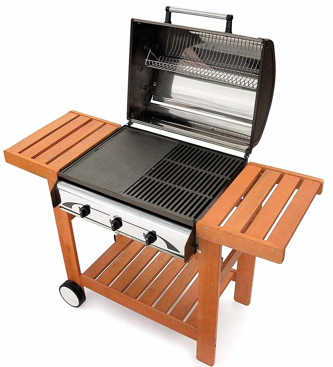 BARBECUE GAS PROFY 3 WOODY INOX MCZ
