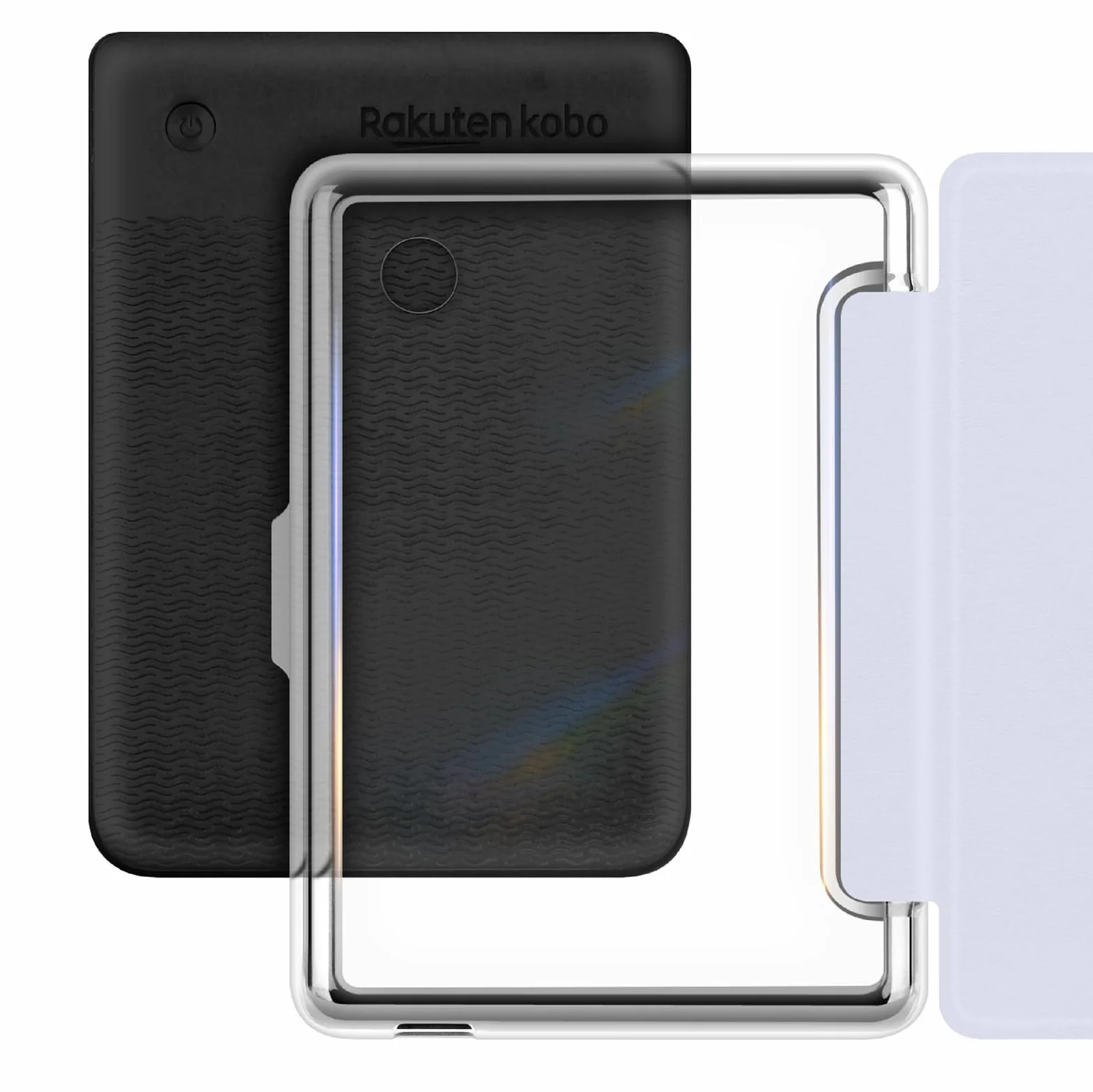 Pelle PC TPU Cover Compatibile Kobo Clara Colour Clara BW Clara 2E Flip Case Cinturino Guscio Rigido Posteriore Purple