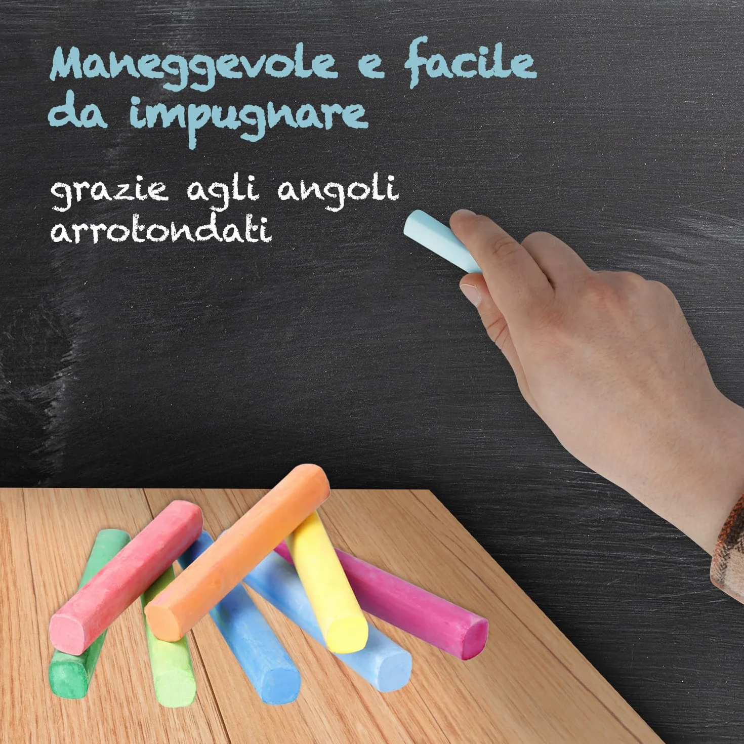 Westcott Gessetti Colorati 1,2 cm Diametro 8,5 cm Lunghezza Confezione Risparmio
