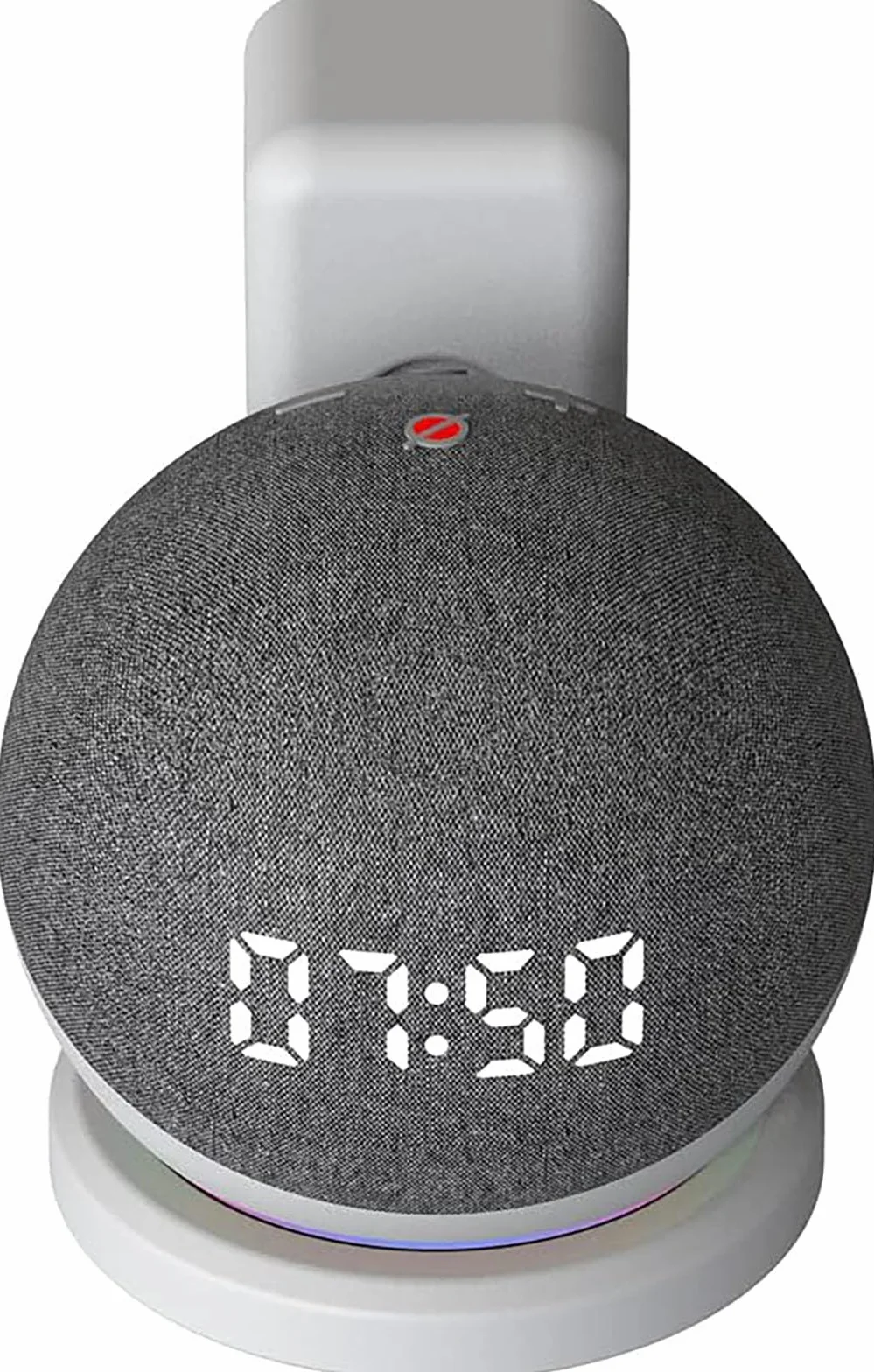 ELLENNE SUPPORTO DA MURO ECHO DOT 4a 5a GENERAZIONE SALVASPAZIO NASCONDERE CAVI SENZA VITI BIANCO