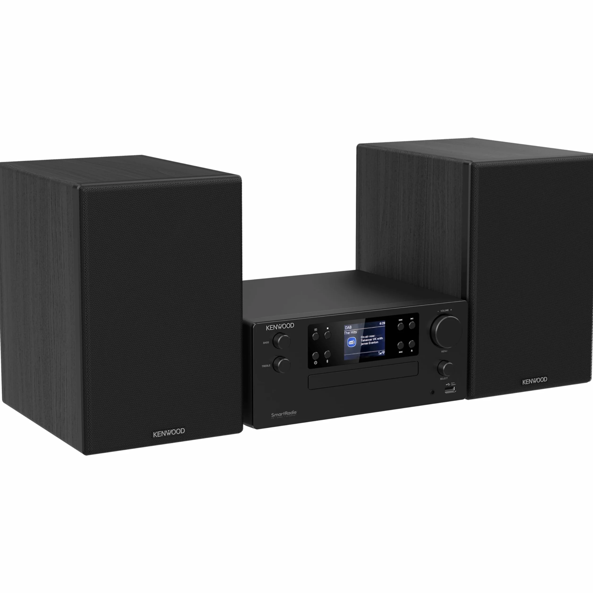 KENWOOD M-9500S-B Smart Micro Hi-Fi System z radiem Internet, DAB+, CD/USB, Audio Streaming, 2 x 50W RMS, Czarny