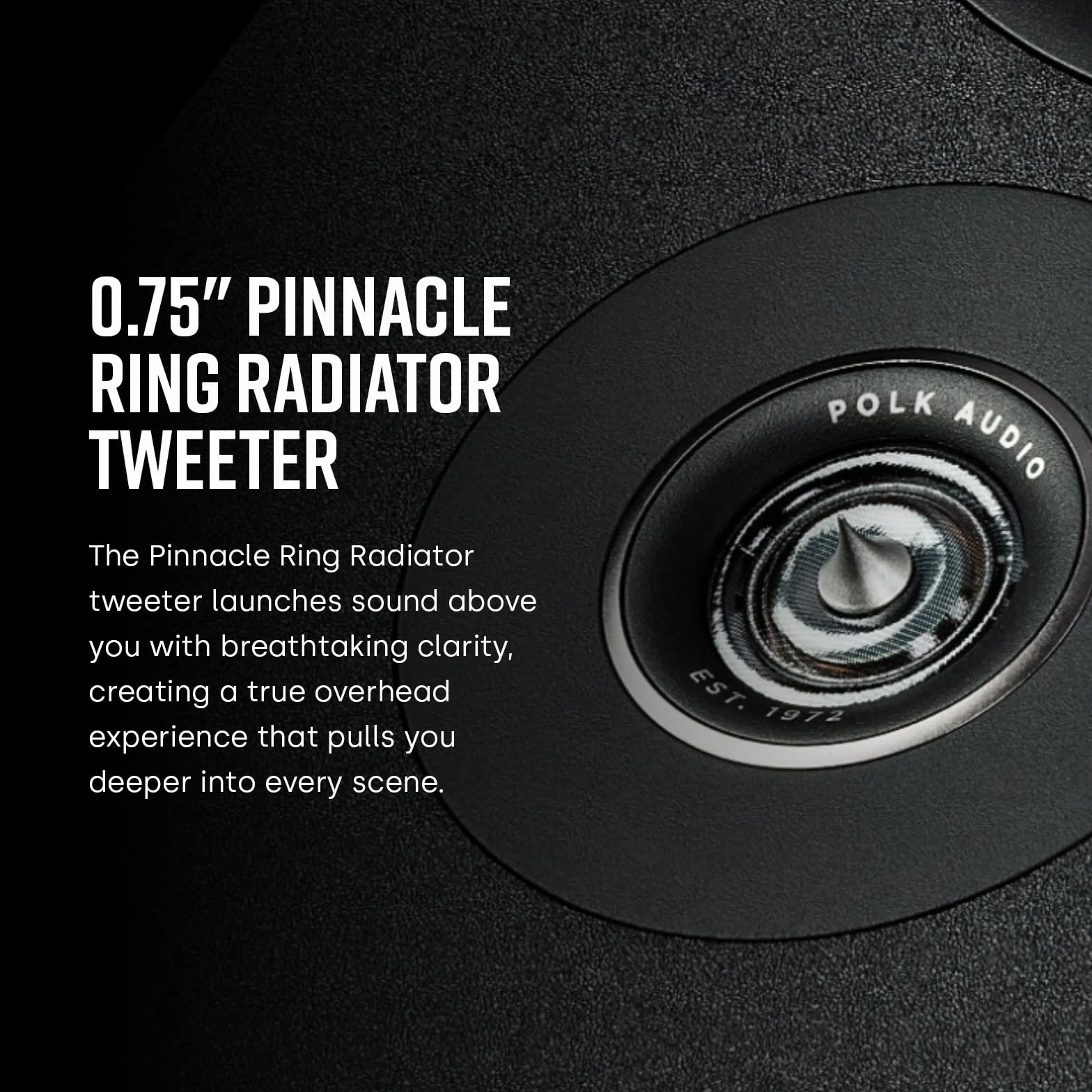 Polk Audio Reserve R900 Altoparlante 3D Dolby Atmos IMAX con Pinnacle Ring Tweeter e Woofer 4"