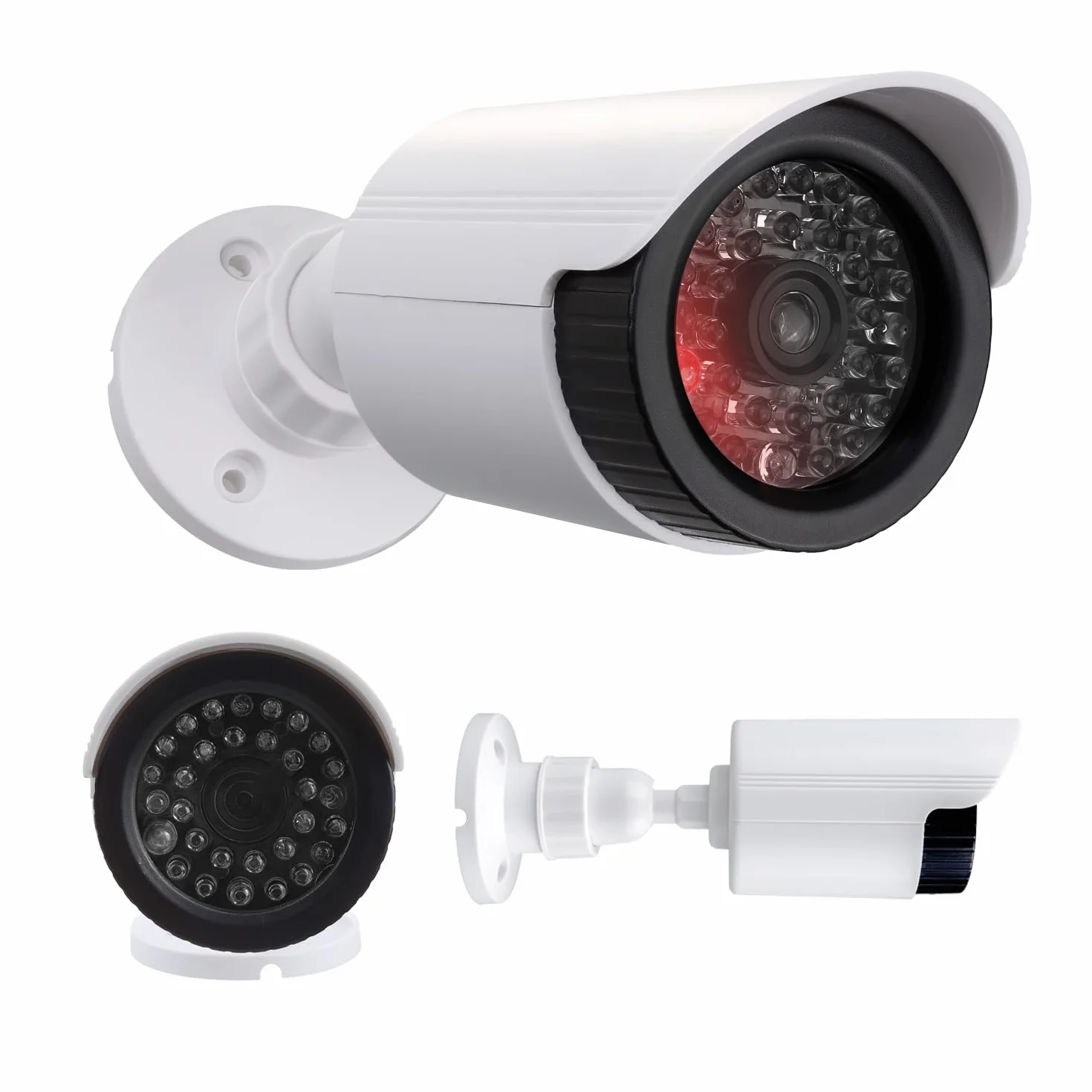 Maclean IR1800 Telecamera finta lampeggiante LED IP44 Staffa regolabile esterni interni