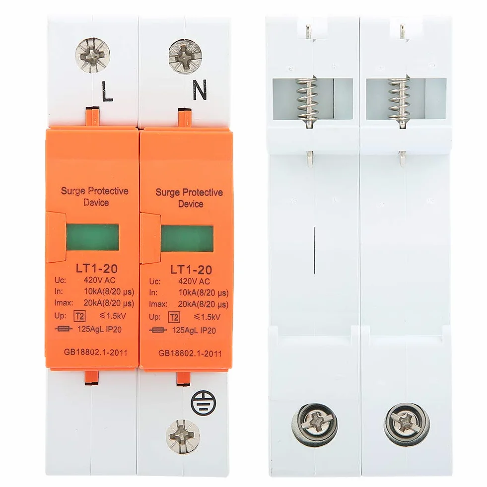 Dispositivo di Protezione Contro le Sovratensioni 2P 10KA-20KA 420V AC Limitatore di Sovratensione