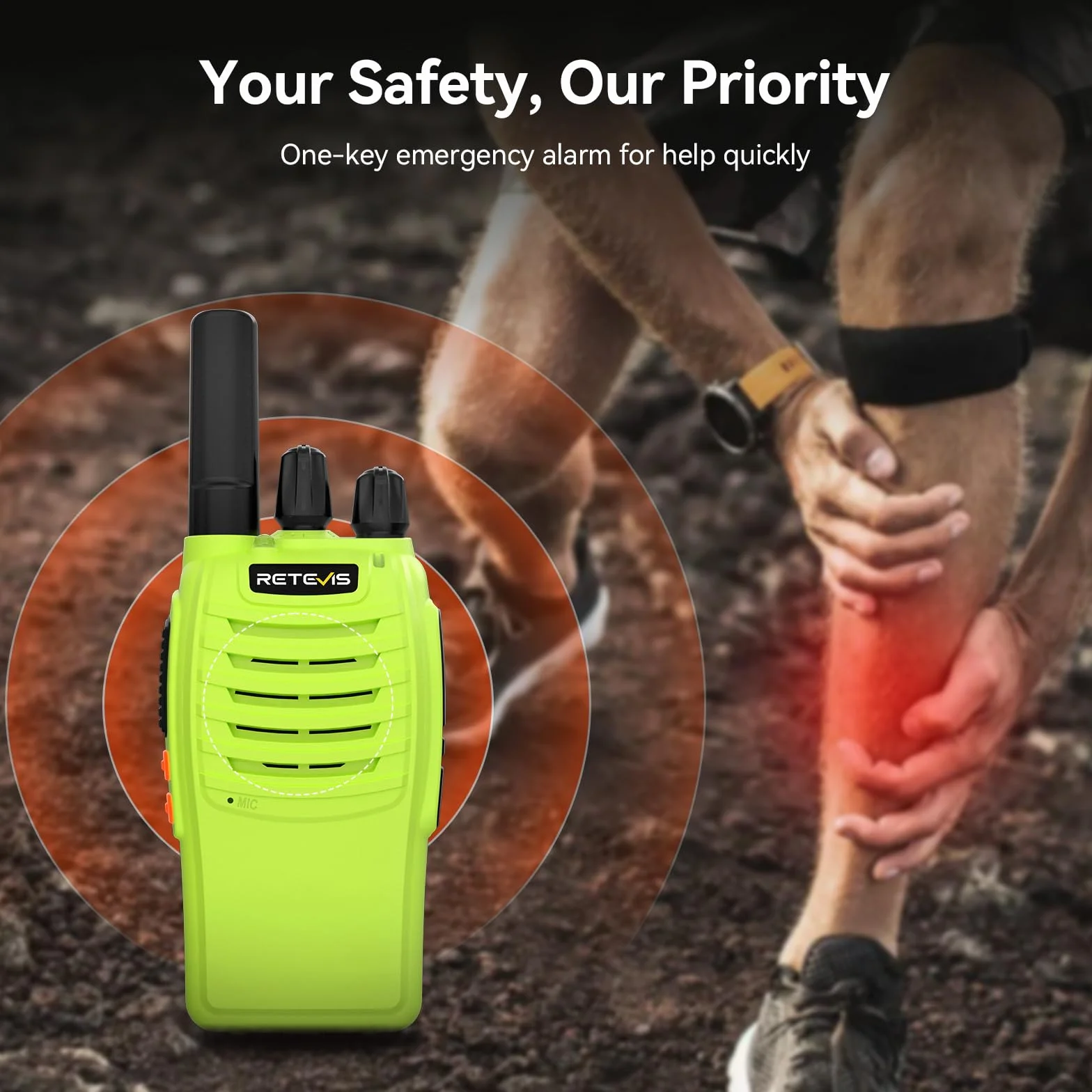 Retevis H777 Walkie Talkie Professionale con Batteria Ricaricabile, VOX, Type-C, Torcia, 1 Coppia