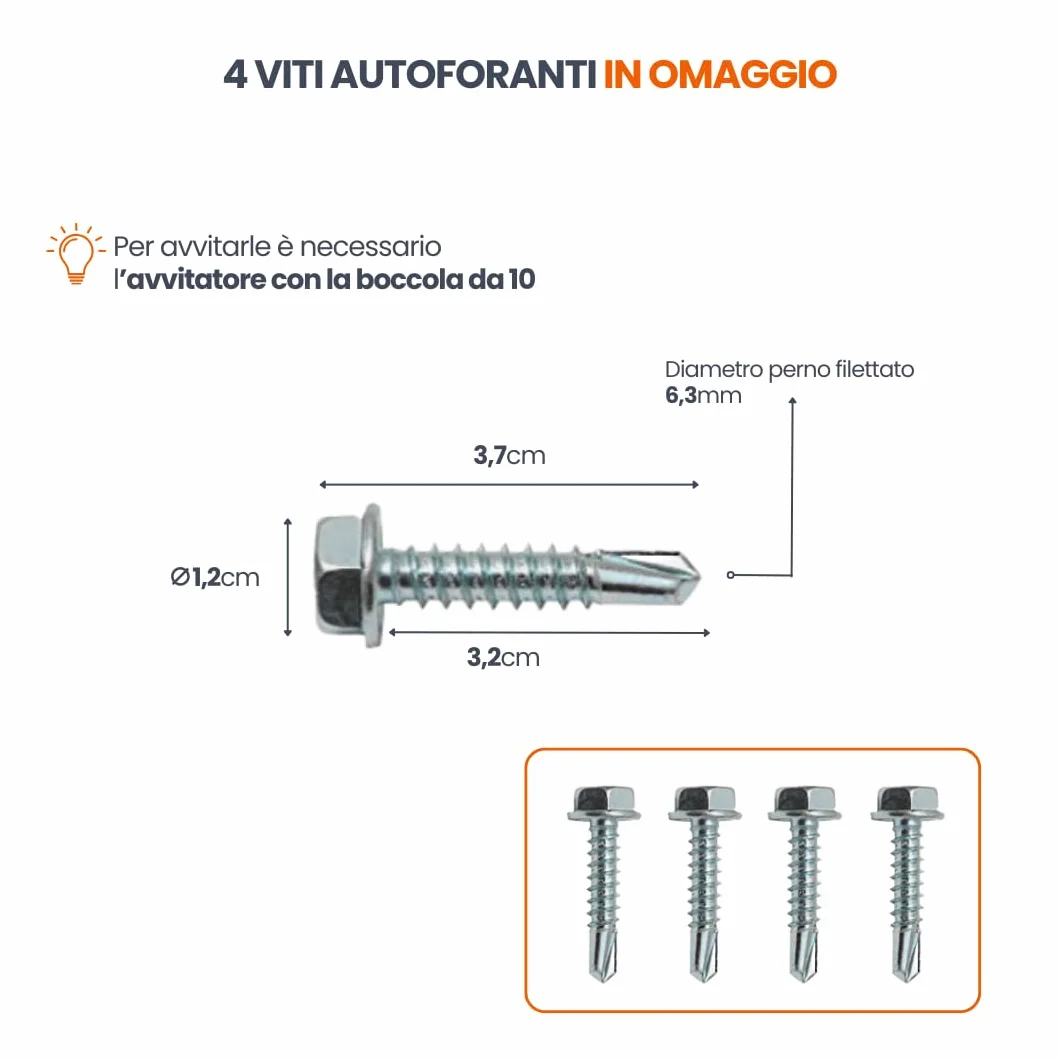 Braccetti per Tende da Sole Esterne in PVC Bianco 50 cm Regolabili 180° 1 Coppia