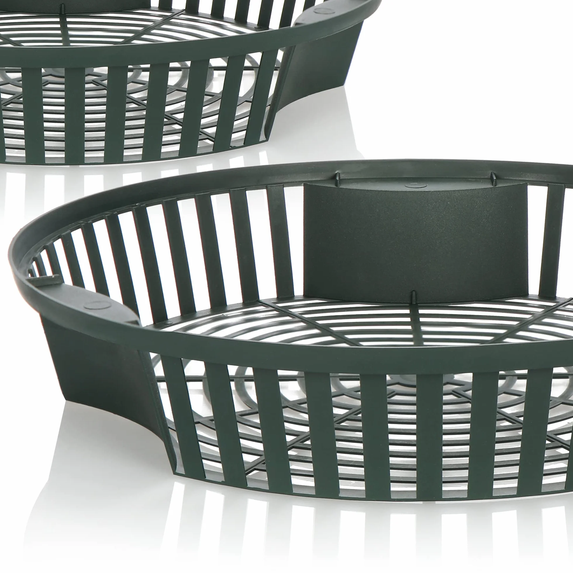 com-four® 6 cesti per piante per bulbi di fiori, vaso per fioriera di propagazione per piantare e conservare piante a bulbo, grande cesto per cipolle verdi (06x ciotola per fioriera verde - 31,5 cm)