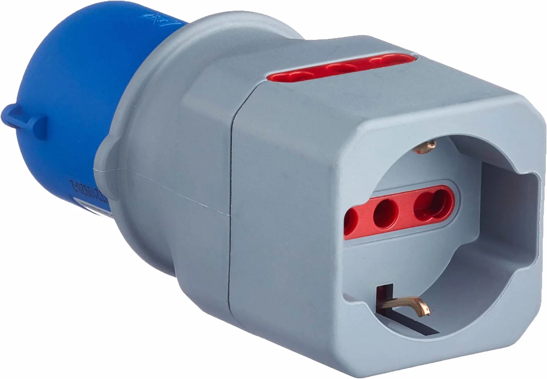 Electraline Adattatore Industriale CEE a Schuko 3 poli 10/16A 2 prese Italiane