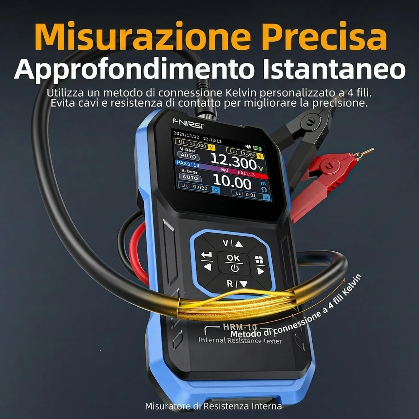 Tester di resistenza interna batteria 100V 200Ω HRM-10 tester digitale tensione batteria Li Lab Zine Bcb