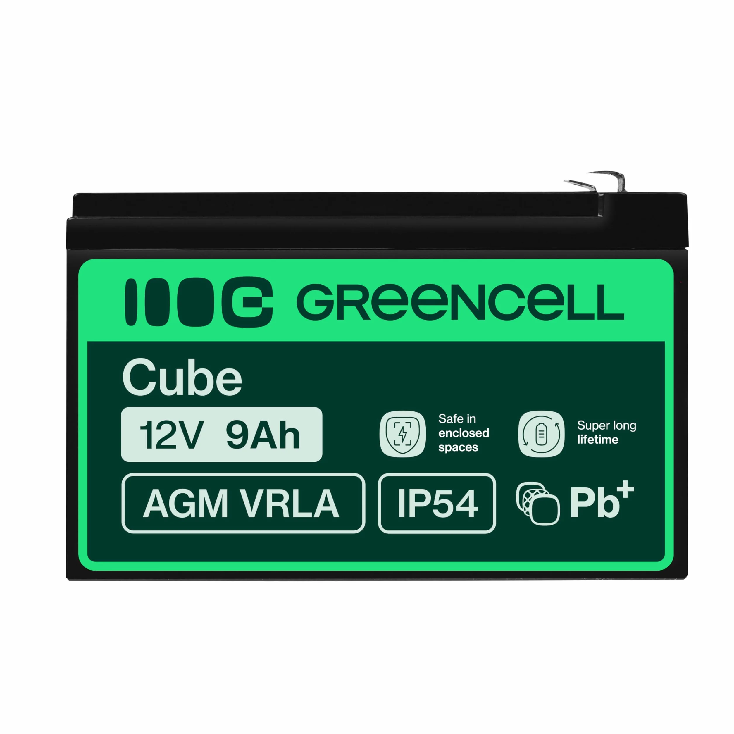 Green Cell Batteria AGM 12V 9Ah VRLA Ricaricabile Sigillata per UPS