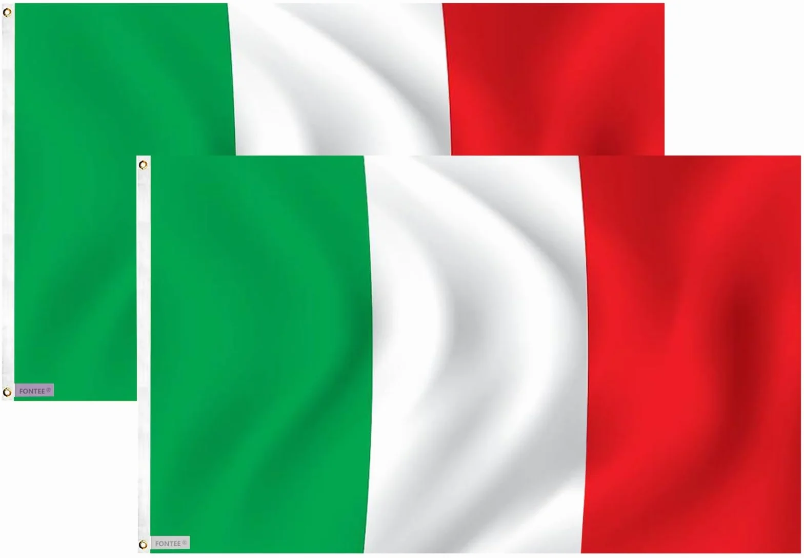 Bandiera Italiana 90x150cm Resistente allo sbiadimento UV Intestazione tela Doppia cucitura Anelli di tenuta in ottone