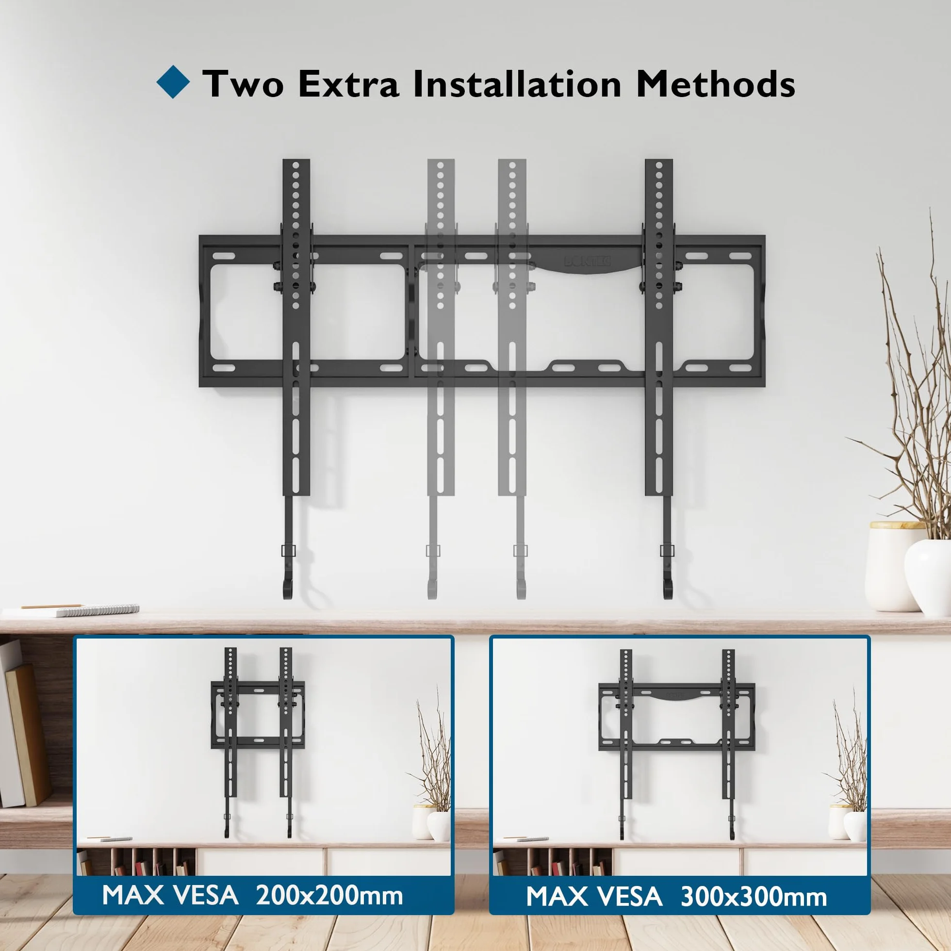BONTEC Supporto TV Parete 17-86 Pollici Inclinabile VESA 600x400 mm 75 kg