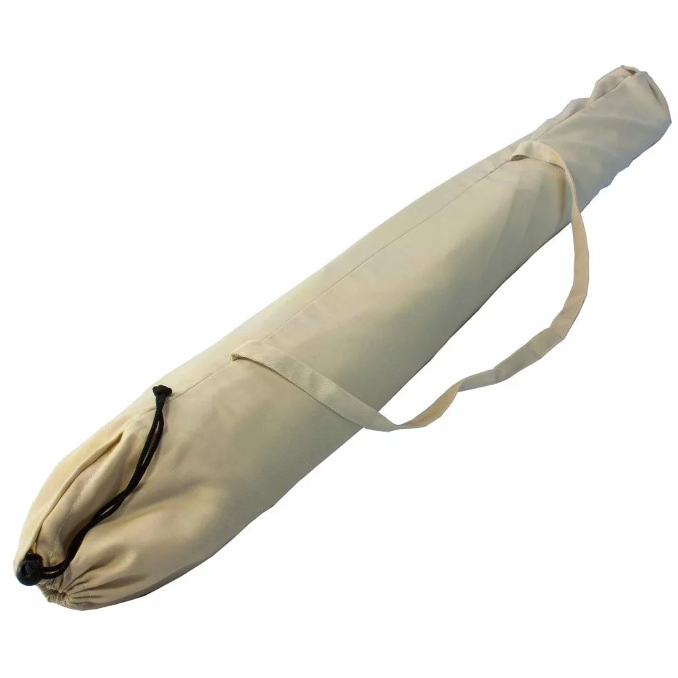 Ombrellone da Mare Spiaggia Giardino Diametro 200 con Palo 32mm Fibra di Vetro Poliestere Anti UV Reflex Ecru