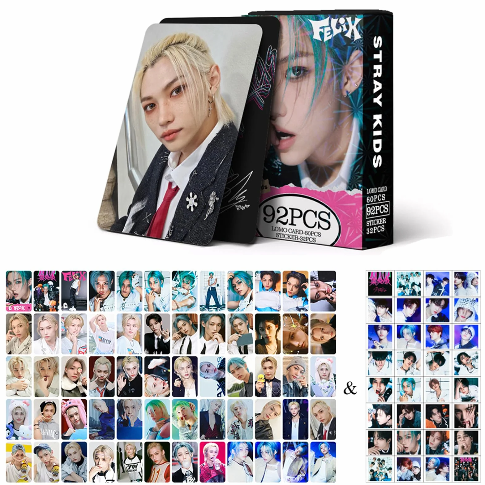 Stray Kids Photocard 92 Pezzi SKZ Carte Album Kpop Foto Cartoline Fotografiche Felix Regalo